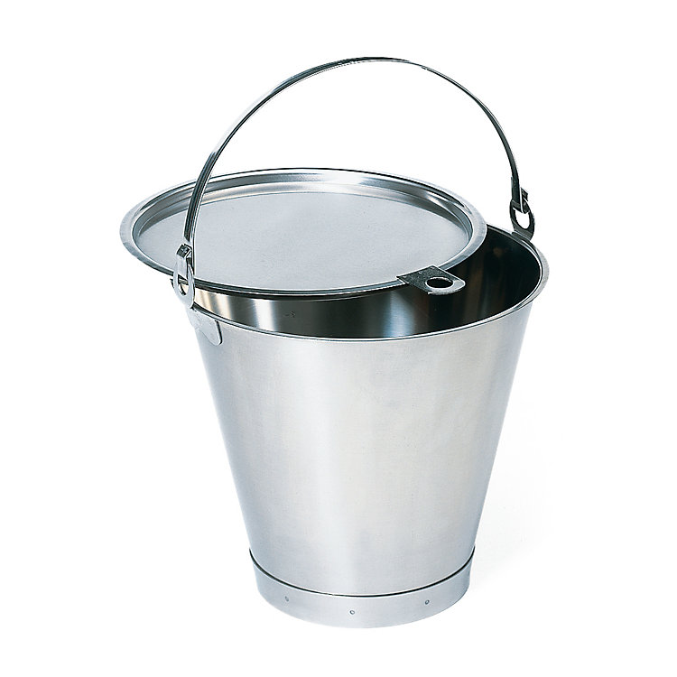 Pail (Bucket) with cover, Stainles Steel