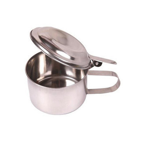Sputum Mug with Cover  Stainless Steel